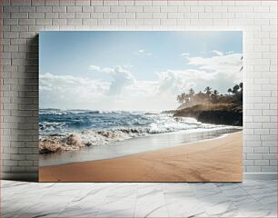 Πίνακας, Tropical Beach by the Sea Τροπική παραλία δίπλα στη θάλασσα