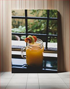 Πίνακας, Tropical Fruit Juice by the Window Τροπικός χυμός φρούτων δίπλα στο παράθυρο