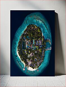 Πίνακας, Tropical Island Aerial View Τροπικό νησί Αεροφωτογραφία
