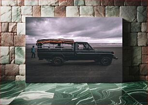 Πίνακας, Truck on a Beach Φορτηγό σε παραλία