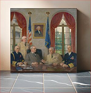 Πίνακας, Truman and his Military Advisors, Augustus Vincent Tack