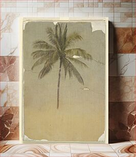 Πίνακας, Trunk and top of a palm tree by Frederic Edwin Church