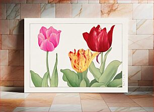 Πίνακας, Tulip, Japanese woodblock art