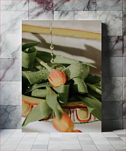 Πίνακας, Tulip with Water Droplets Τουλίπα με σταγονίδια νερού