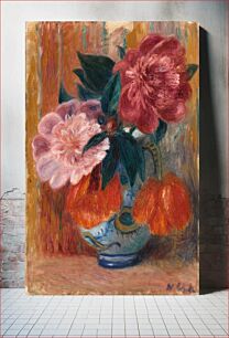Πίνακας, Tulips and Peonies in Pitcher (1914–1915) painting by William James Glackens