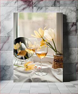 Πίνακας, Tulips and Wine by the Window Tulips and Wine by the Window