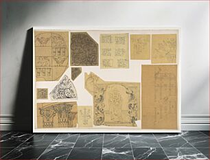 Πίνακας, Twelve ornamental designs for the decoration of interiors by Jules Lachaise and Eugène Pierre Gourdet