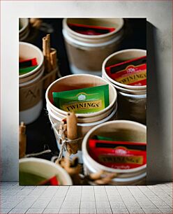 Πίνακας, Twinings Tea Packets in Cups Twinings Πακέτα Τσάι σε Φλιτζάνια