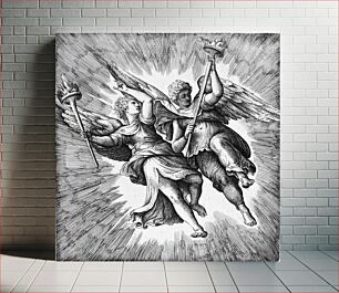 Πίνακας, Two Angels Carrying Torches by Giovanni Battista Franco