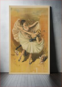 Πίνακας, [Two ballerinas, blond woman in front with brunette woman behind]