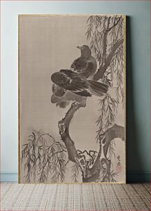 Πίνακας, Two Birds on a Branch by Wanabe Kyosai