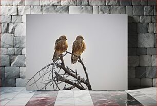 Πίνακας, Two Birds on a Branch Δύο πουλιά σε ένα κλαδί