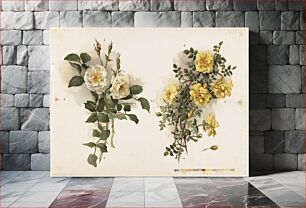 Πίνακας, Two bunches of yellow roses