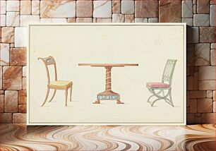 Πίνακας, Two Chairs and a Table, Jean Dmosthne Dugourc