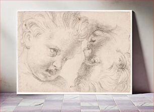 Πίνακας, Two children's heads by Hendrik Krock