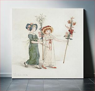 Πίνακας, Two Children with Staffs by Kate Greenaway