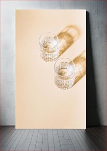 Πίνακας, Two Crystal Water Glasses Δύο κρυστάλλινα ποτήρια νερού