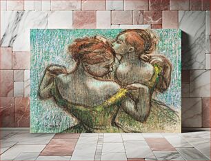 Πίνακας, Two Dancers, Half–length by Edgar Degas