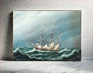 Πίνακας, Two Danish frigates in a storm signal to each other by Jacob Petersen