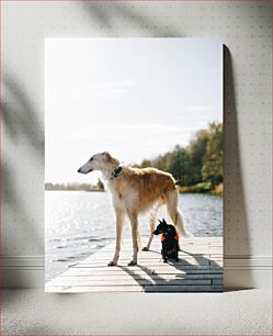 Πίνακας, Two Dogs by the Lake Two Dogs by the Lake