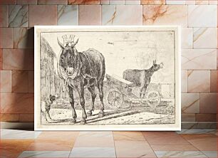 Πίνακας, Two donkeys by Jan Van Den Hecke I