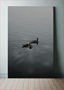 Πίνακας, Two Ducks on a Calm Lake Δύο πάπιες σε μια ήρεμη λίμνη