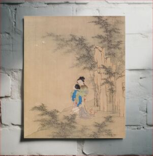 Πίνακας, Two Figures Embracing in Landscape by Qiu Ying