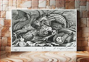Πίνακας, Two Fish Fighting by Hendrik Hondius I and Antonio Tempesta