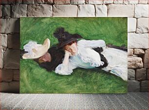 Πίνακας, Two Girls on a Lawn (ca. 1889) by John Singer Sargent