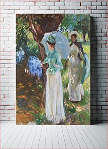 Πίνακας, Two Girls with Parasols (1888) by John Singer Sargent