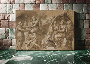 Πίνακας, Two groups of women and men by Pirro Ligorio