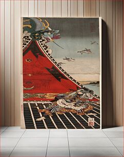 Πίνακας, Two Heroes Fighting atop Horyukaku by Tsukioka Yoshitoshi