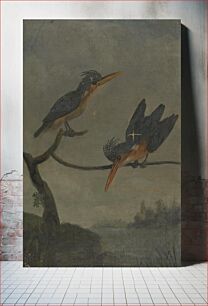 Πίνακας, Two Kingfishers beside a Lake