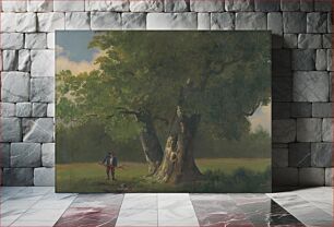 Πίνακας, Two oaks with figural stafage, Dionyz Andrássy