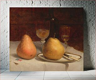 Πίνακας, Two Pears on a Tabletop (ca. 1866) by Sanford Robinson Gifford
