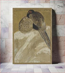 Πίνακας, Two pheasants on a snow bank