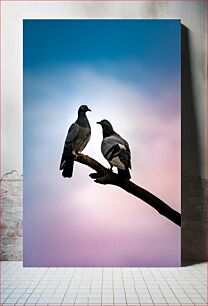 Πίνακας, Two Pigeons on a Branch Δύο περιστέρια σε ένα κλαδί