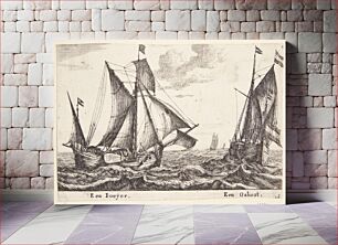 Πίνακας, Two ships under sail, one a galliot by Reinier Nooms