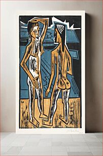 Πίνακας, Two Standing Nudes (1920) by Max Pechstein