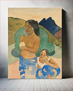 Πίνακας, Two Tahitian Women in a Landscape (ca. 1892) by Paul Gauguin