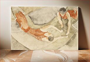 Πίνακας, Two Trapeze Performers in Red by Charles Demuth