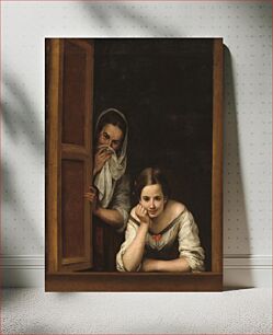 Πίνακας, Two Women at a Window (ca. 1655–1660) by Bartolomé Esteban Murillo