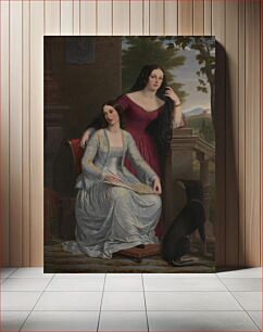 Πίνακας, Two Women in an Italian Landscape by Miner Kilbourne Kellogg