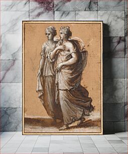 Πίνακας, Two Women in Classical Dress during mid 1640s by Claude Lorrain