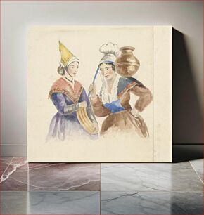 Πίνακας, Two Women in Colorful Costume