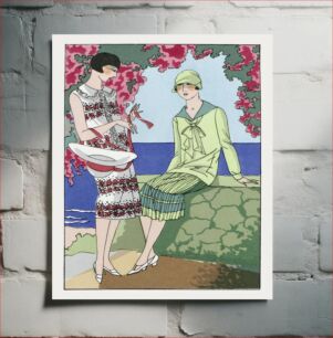 Πίνακας, Two women in summer dresses (1926) by Martial et Armand and Lucien Lelong