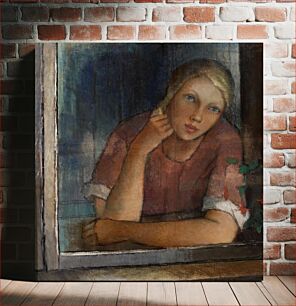 Πίνακας, Tyttö ikkunassa, 1930, Alvar Cawén