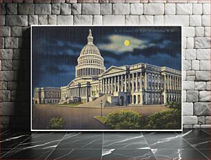 Πίνακας, U. S. Capitol, by night, Washington, D. C