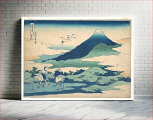 Πίνακας, “Umezawa Manor in Sagami Province,” from the series Thirty-six Views of Mount Fuji (Fugaku sanjūrokkei, Sōshū Umezawa zai)