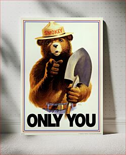 Πίνακας, Uncle Sam style Smokey Bear Only You. This work is maintained in the National Agricultural Library, in Beltsville, MD